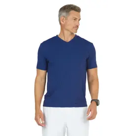 IBKul IBKul Solid Short Sleeve V-Neck T-Shirt Ink
