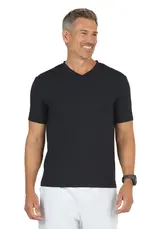 IBKul IBKul Solid Short Sleeve V-Neck T-Shirt Black