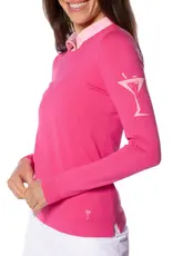Golftini Golftini Martini Crew Neck Sweater Hot Pink