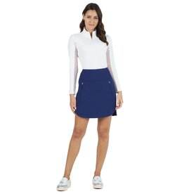 IBKul IBKul Solid Straight Skort 17.5" Navy