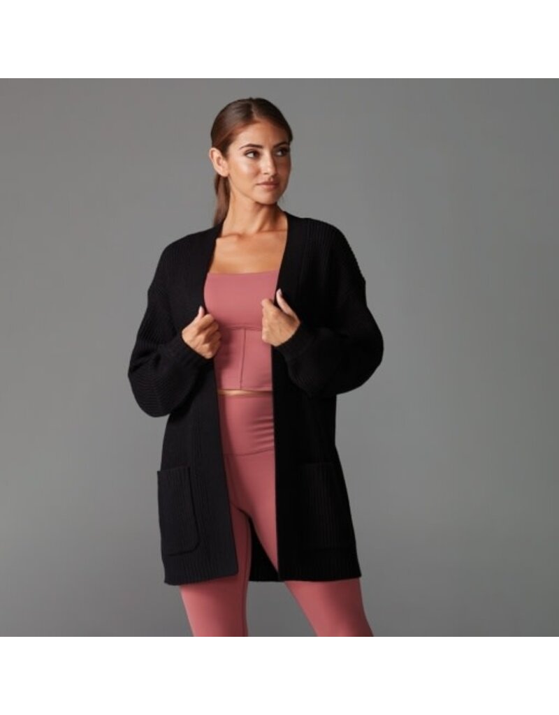 Thirty Three Threads Tavi Alpine Long Cardigan Ebony