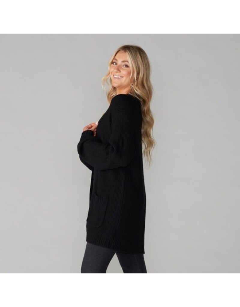 Thirty Three Threads Tavi Alpine Long Cardigan Ebony