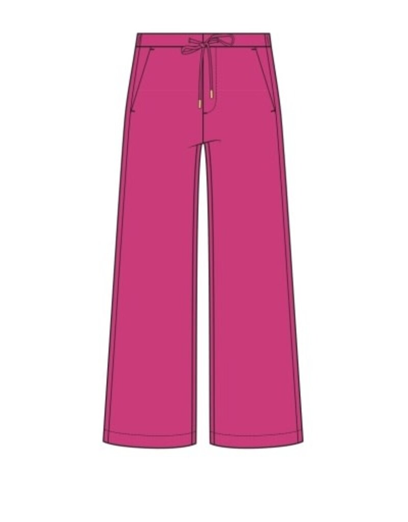 Liverpool Los Angeles Liverpool Pull-on Wide Leg Crop Trouser 25 inch Fuchsia Kiss