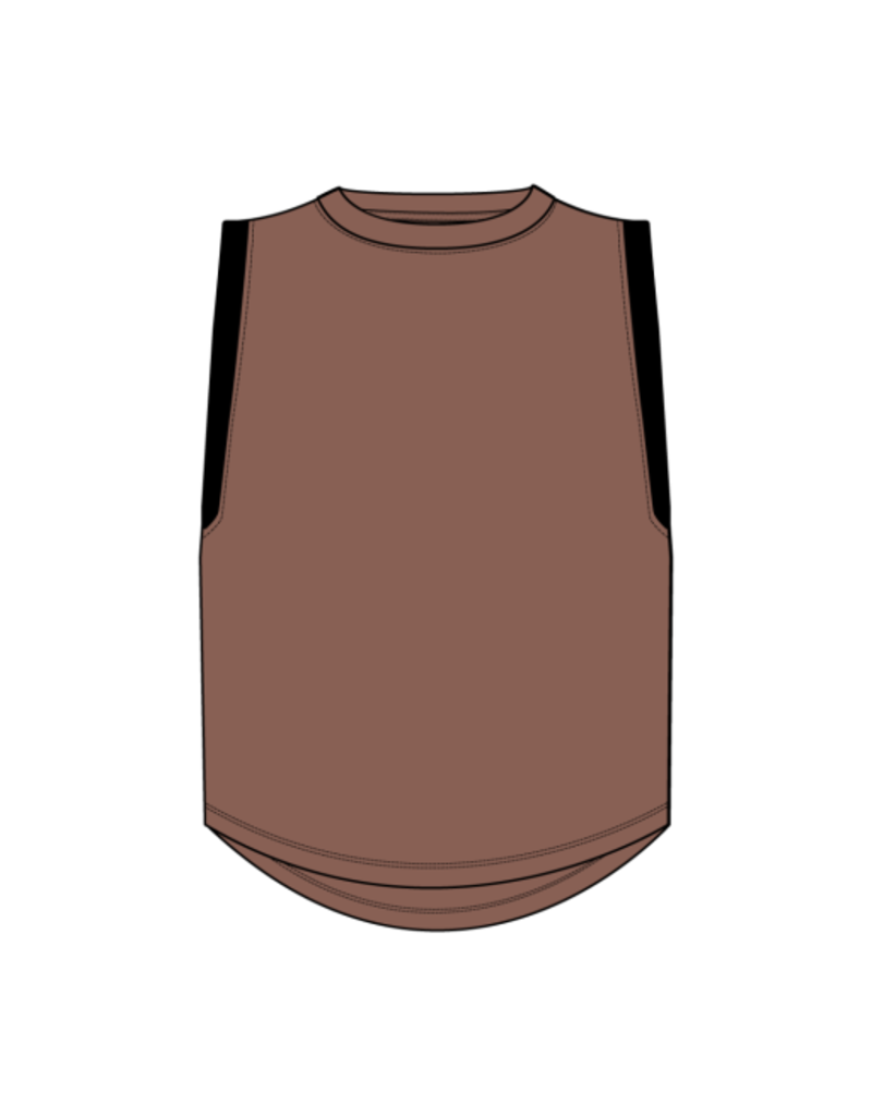Thirty Three Threads Tavi High Neck Muscle Tank Clove Ebony