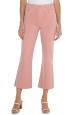 Liverpool Los Angeles Liverpool Gia Glider Crop Flare w/Back Pleat 25.5" Inseam Rose Blush