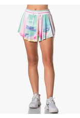 Lucky In Love Lucky In Love High Waisted Deco Love Skort Peony