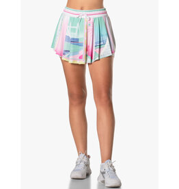 Lucky In Love Lucky In Love High Waisted Deco Love Skort Peony