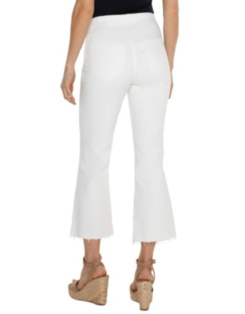 Liverpool Los Angeles Liverpool Chloe Crop Flare w/Fray Hem Bright White