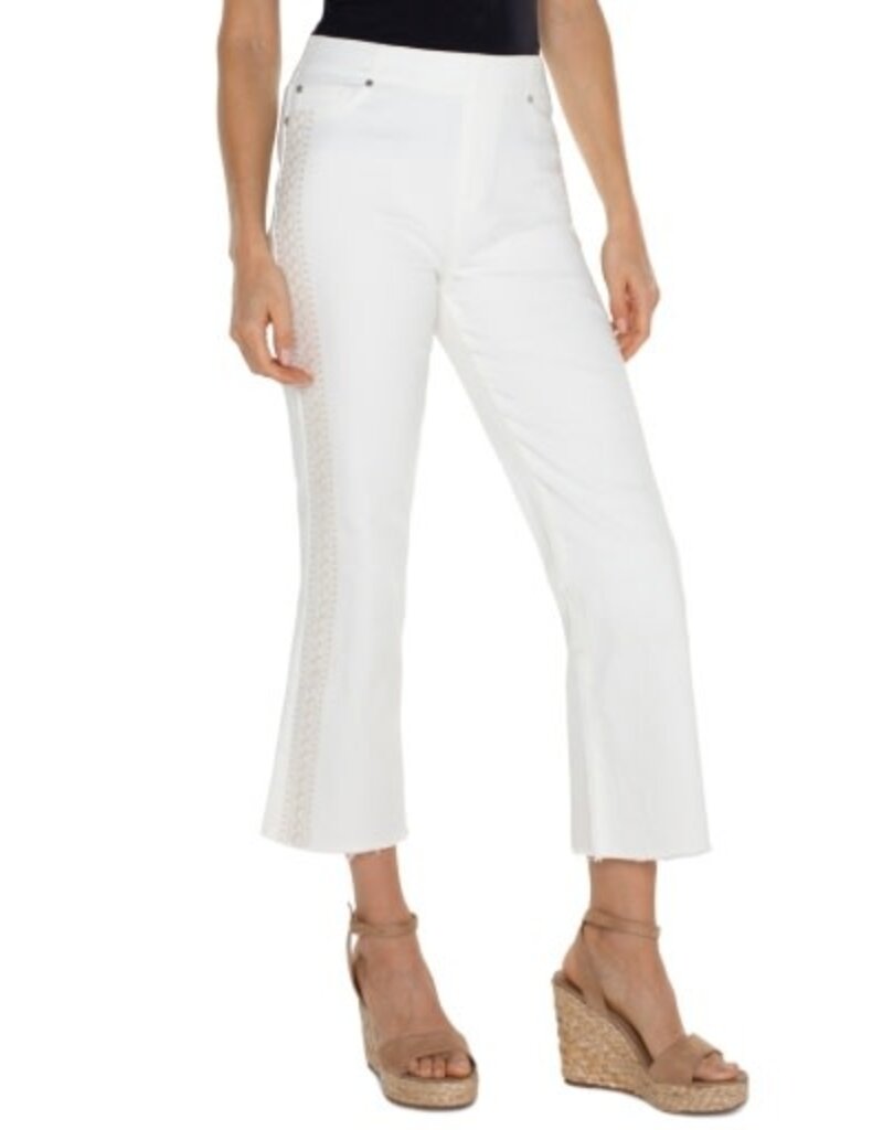 Liverpool Los Angeles Liverpool Chloe Crop Flare w/Fray Hem Bright White