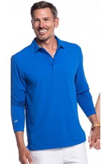 IBKul IBKul Solid Long Sleeve Polo Royal