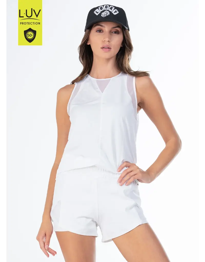 Lucky In Love Lucky in Love Chill Out Tank White