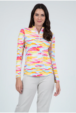 IBKul IBKul Jessie Long Sleeve Mock Watermelon