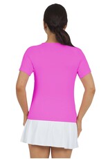 IBKul IBKul Solid Short Sleeve Crew Hot Pink