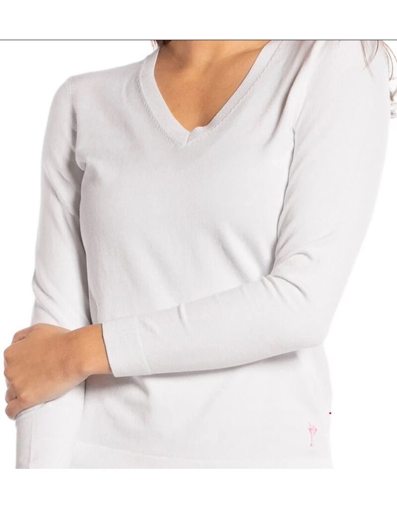 Golftini Golftini V-Neck Sweater White
