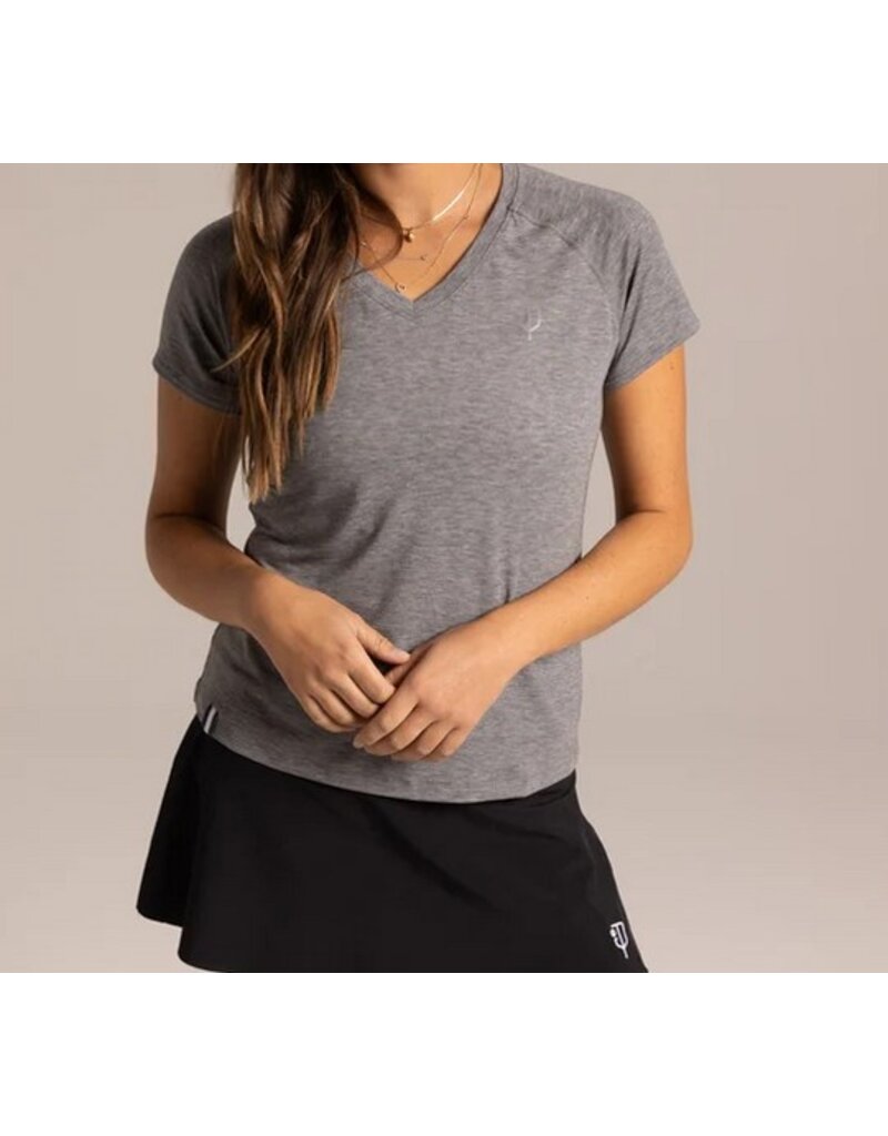 J Pritchard JPritchard Womens Short Sleeve Tee 5.0 Heather Grey