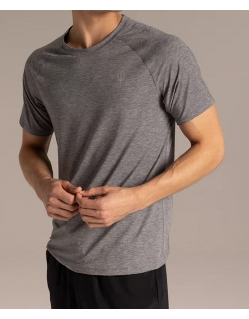 J Pritchard JPritchard Mens Short Sleeve Tee 5.0 Heather Grey