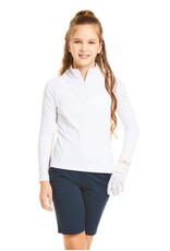 IBKul IBKul Solid Long Sleeve Mock White (Girls)