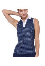 Belyn Key Belyn Key Cutaway Sleeveless Top Marine Print