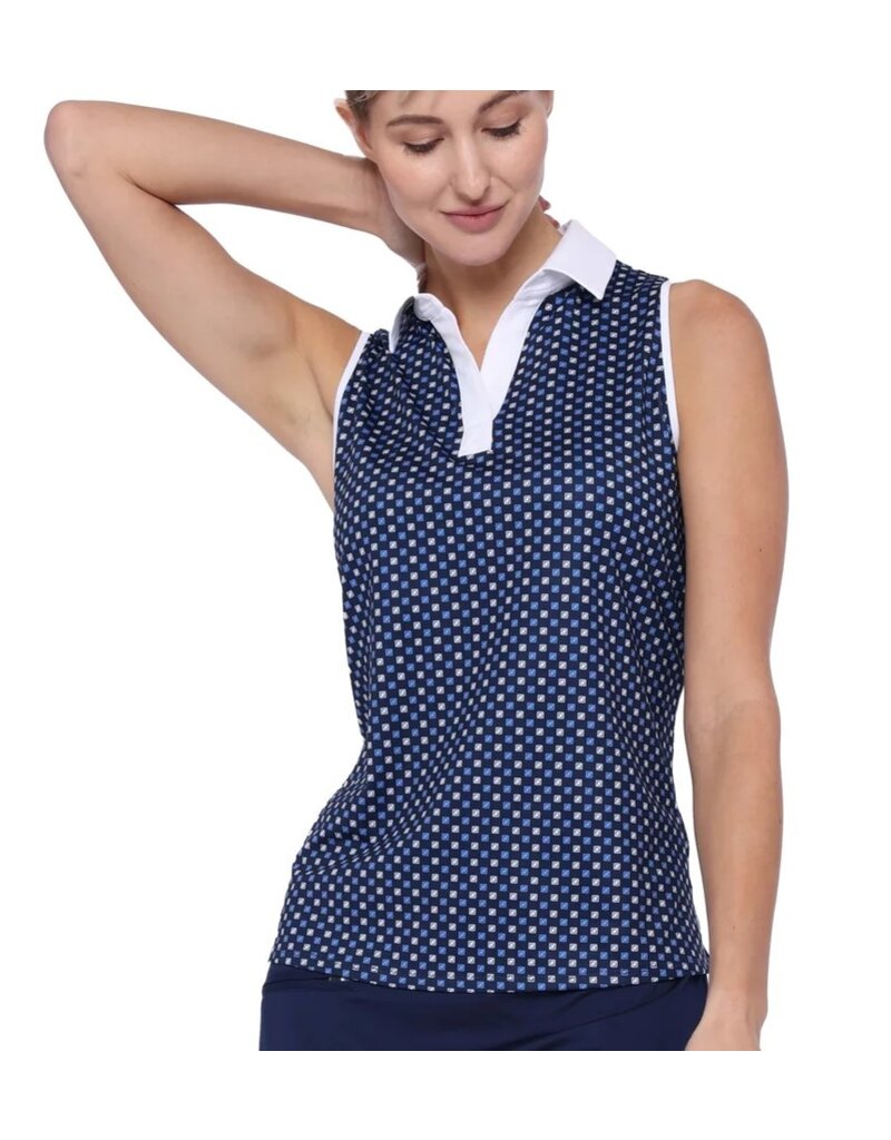 Belyn Key Belyn Key Cutaway Sleeveless Top Marine Print