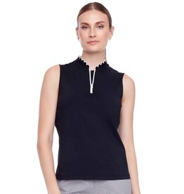 Swing Control Swing Control Velocity Sleeveless Scallop Neck Black