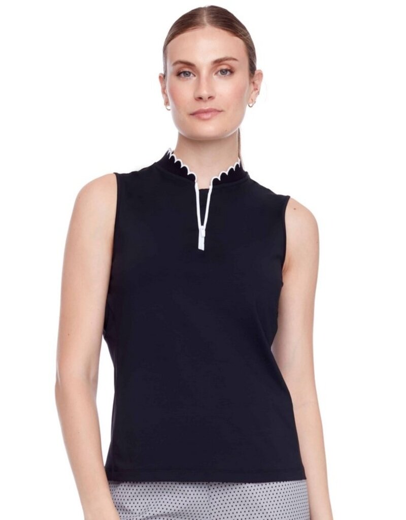Swing Control Swing Control Velocity Sleeveless Scallop Neck Black
