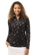San Soleil Solshine Long Sleeve Mock Cheers Blk/Silver