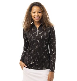 San Soleil Solshine Long Sleeve Mock Cheers Blk/Silver