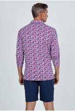 IBKul IBKul Chaos Long Sleeve Polo Watermelon/Ink
