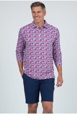 IBKul IBKul Chaos Long Sleeve Polo Watermelon/Ink