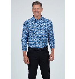 IBKul Ibkul Chaos Long Sleeve Polo Royal/Black