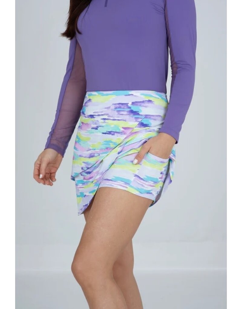 IBKul IBkul Jessie Layered Skort Plum Multi