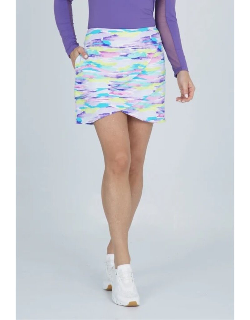 IBKul IBkul Jessie Layered Skort Plum Multi