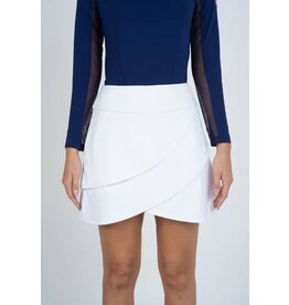 IBKul IBkul Solid Layered Skort White