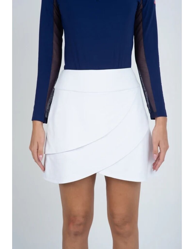 IBKul IBkul Solid Layered Skort White