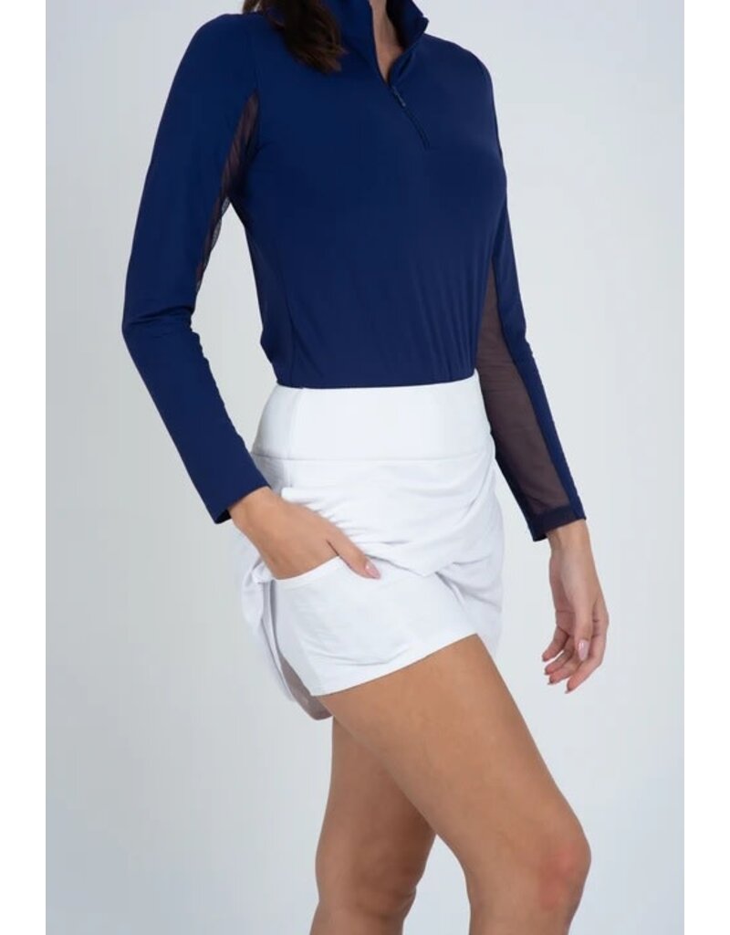 IBKul IBkul Solid Layered Skort White