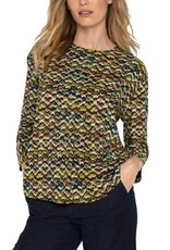 Liverpool Los Angeles Liverpool 3/4 Sleeve Popover Woven Blouse Tourmaline