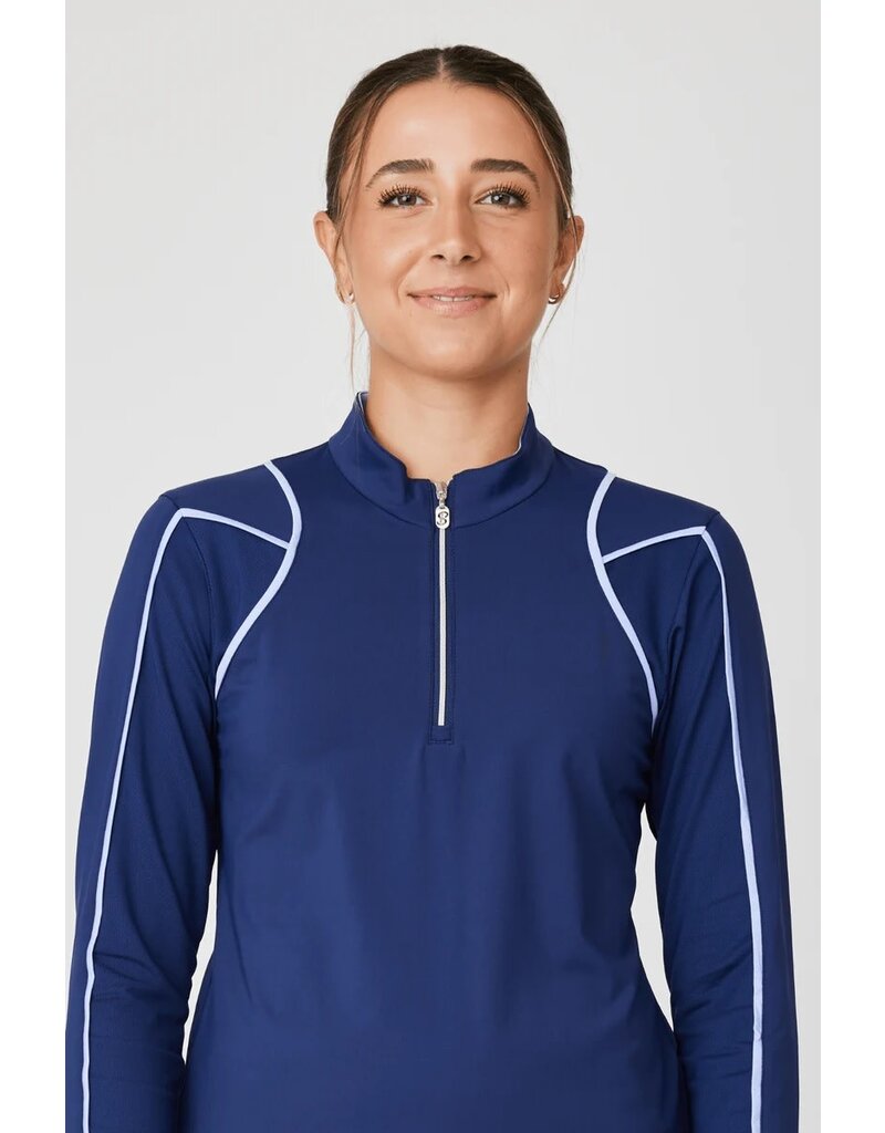 Sofibella Sofibella Lilac Dream Longsleeve Half Zip Navy