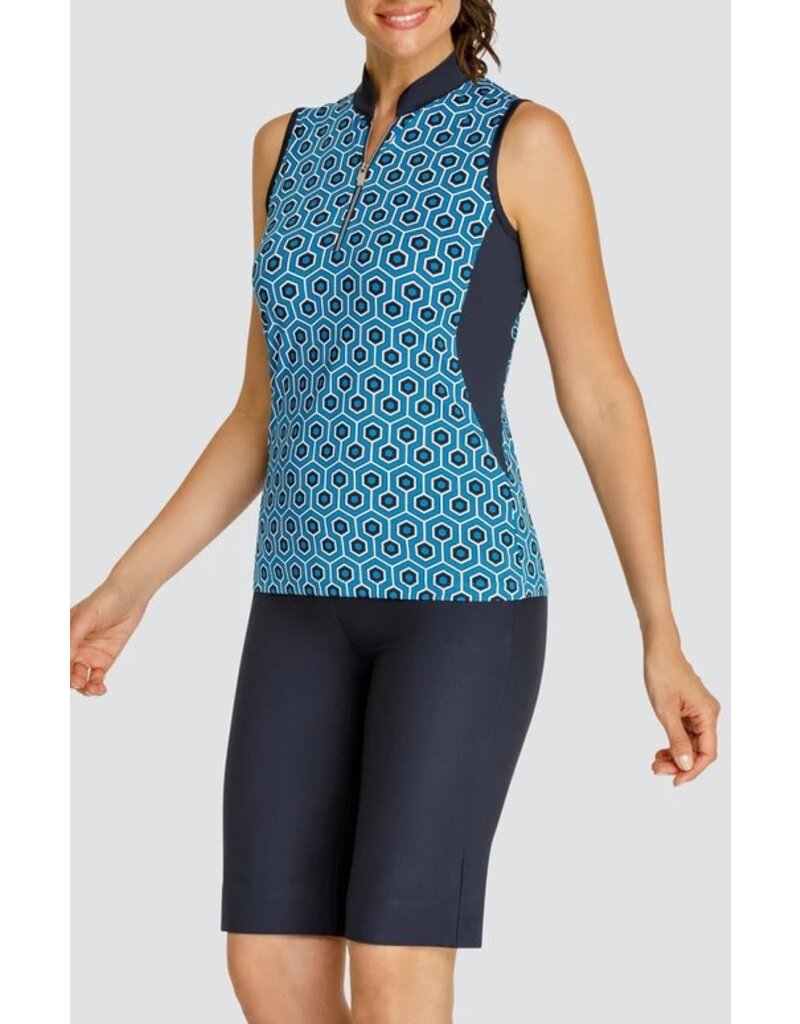 Tail Tail Jewell Sleeveless Mandarin Collar Connection