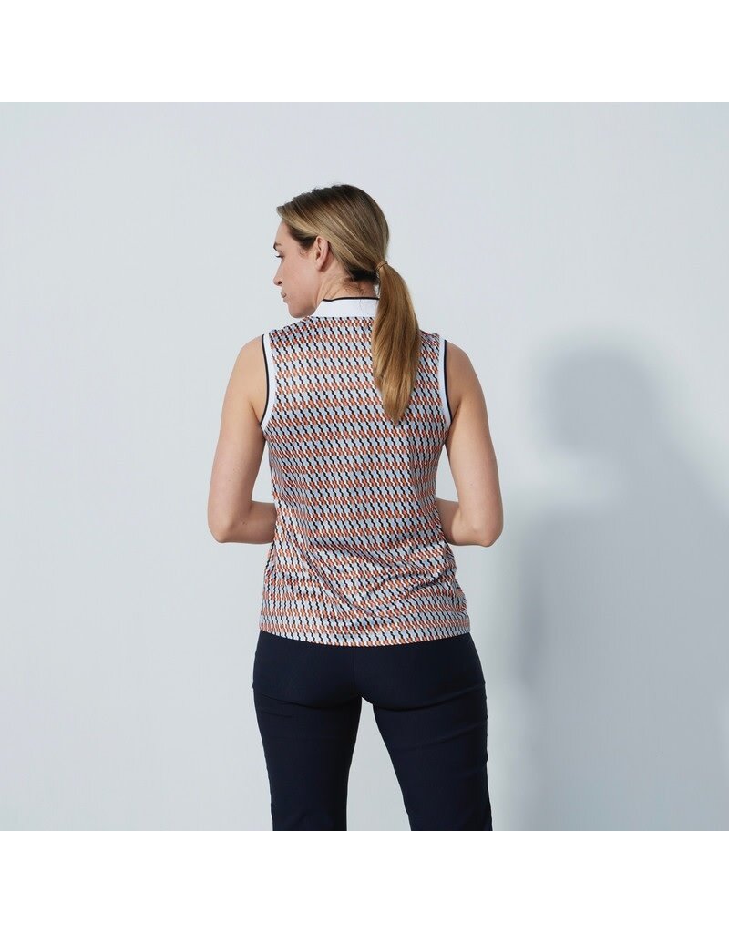 Daily Sports Daily Sports Delta Sleeveless Half Neck Navy Orange