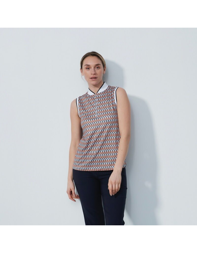 Daily Sports Daily Sports Delta Sleeveless Half Neck Navy Orange