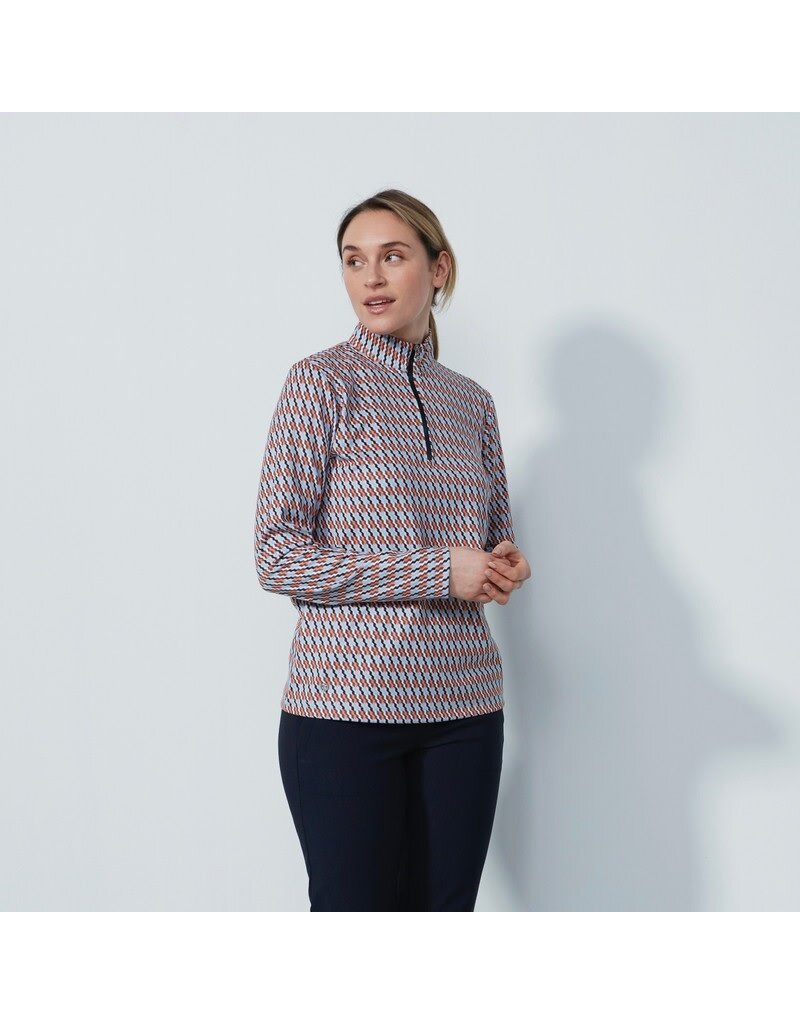 Daily Sports Daily Sports Delta Long Sleeve Half Neck Navy Orange