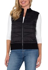 Liverpool Los Angeles Liverpool Sleeveless Quilted Full Zip Sweater Vest