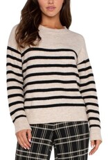 Liverpool Los Angeles Liverpool Long Sleeve Crew Neck Dropped Shoulder Sweater Stripe