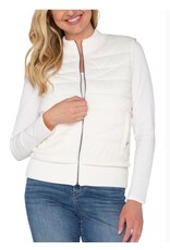 Liverpool Los Angeles Liverpool Sleeveless Quilted Full Zip Sweater Vest