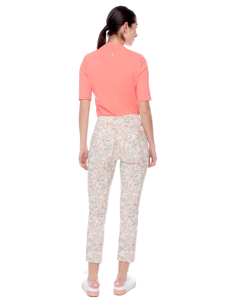 Swing Control Swing Control Coral Paisley Cuffed Techno Pant 28" Melon Mambo