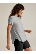Beyond Yoga Beyond Yoga Featherweight on the Down Low Tee Silver Mist