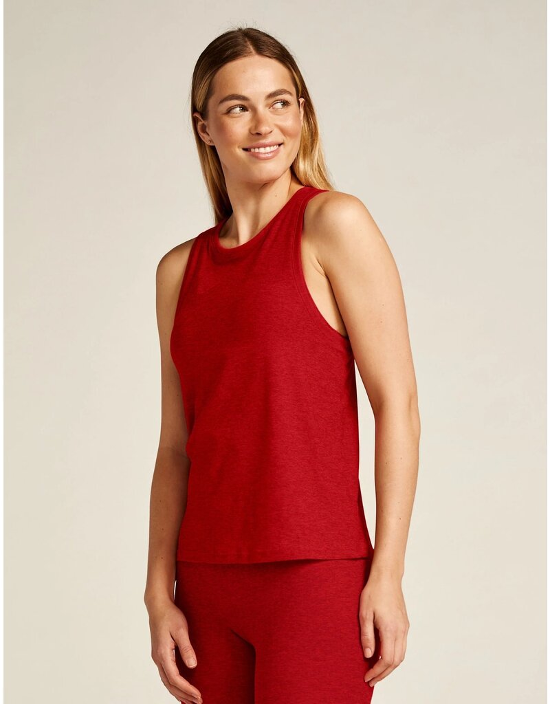 Beyond Yoga Beyond Yoga Featherweight Rebalance Tank Ruby Red Heather