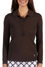 Golftini Golftini Long Sleeve Button Polo Sweater