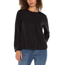 Liverpool Los Angeles Liverpool Long Sleeve Popover Woven Blouse