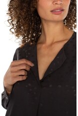 Liverpool Los Angeles Liverpool Long Sleeve Popover Woven Blouse
